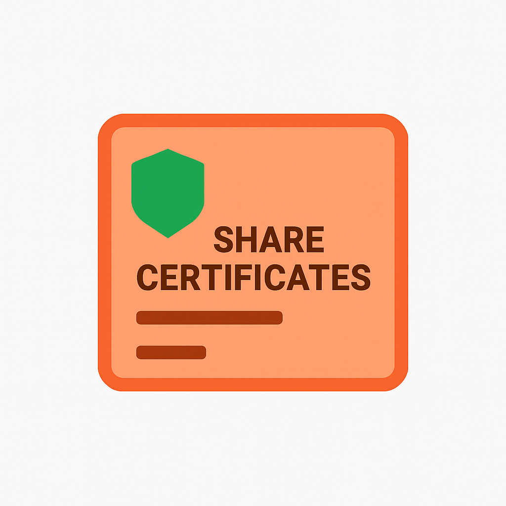 Shareholder certificates